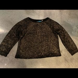 Alice & Olivia black w/gold thread Top, XS